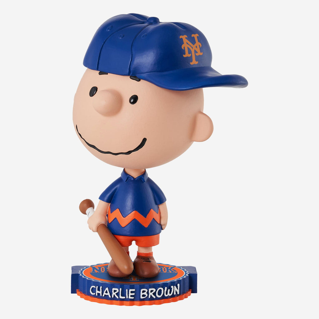 New York Mets Charlie Brown Peanuts Bighead Bobblehead FOCO