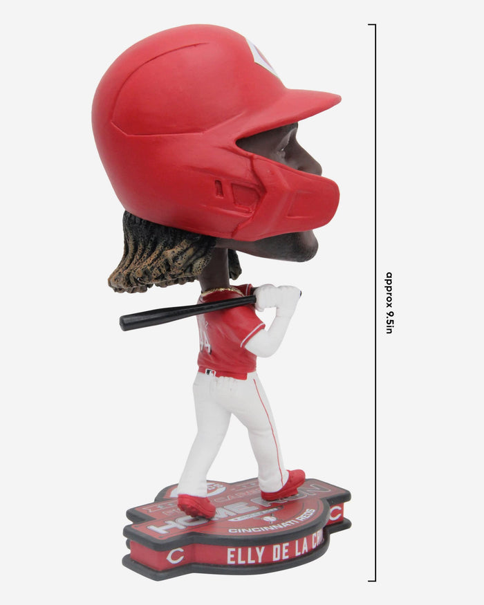 Elly de La Cruz Cincinnati Reds 2023 City Connect Field Stripe Mini Bighead Bobblehead Officially Licensed by MLB
