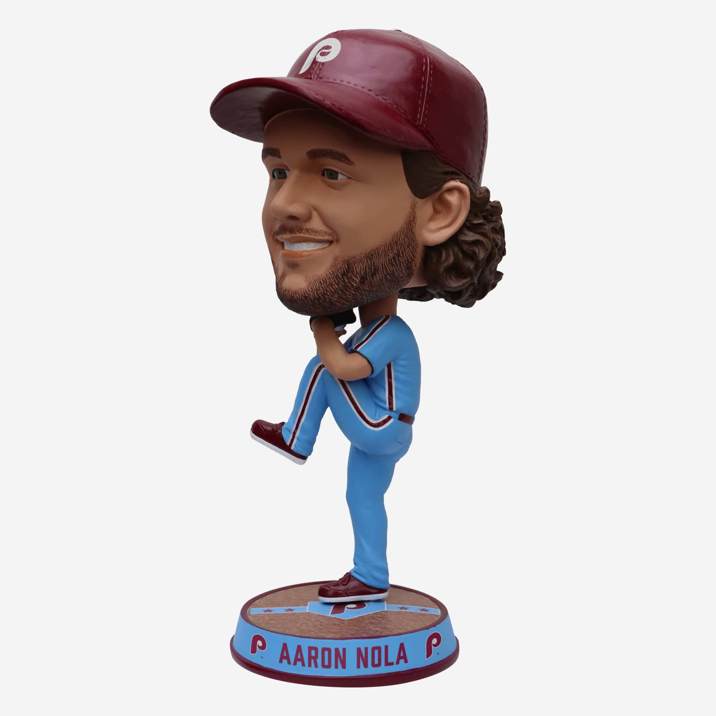 Aaron Nola Philadelphia Phillies Powder Blue Uniform Field Stripe Bighead  Bobblehead