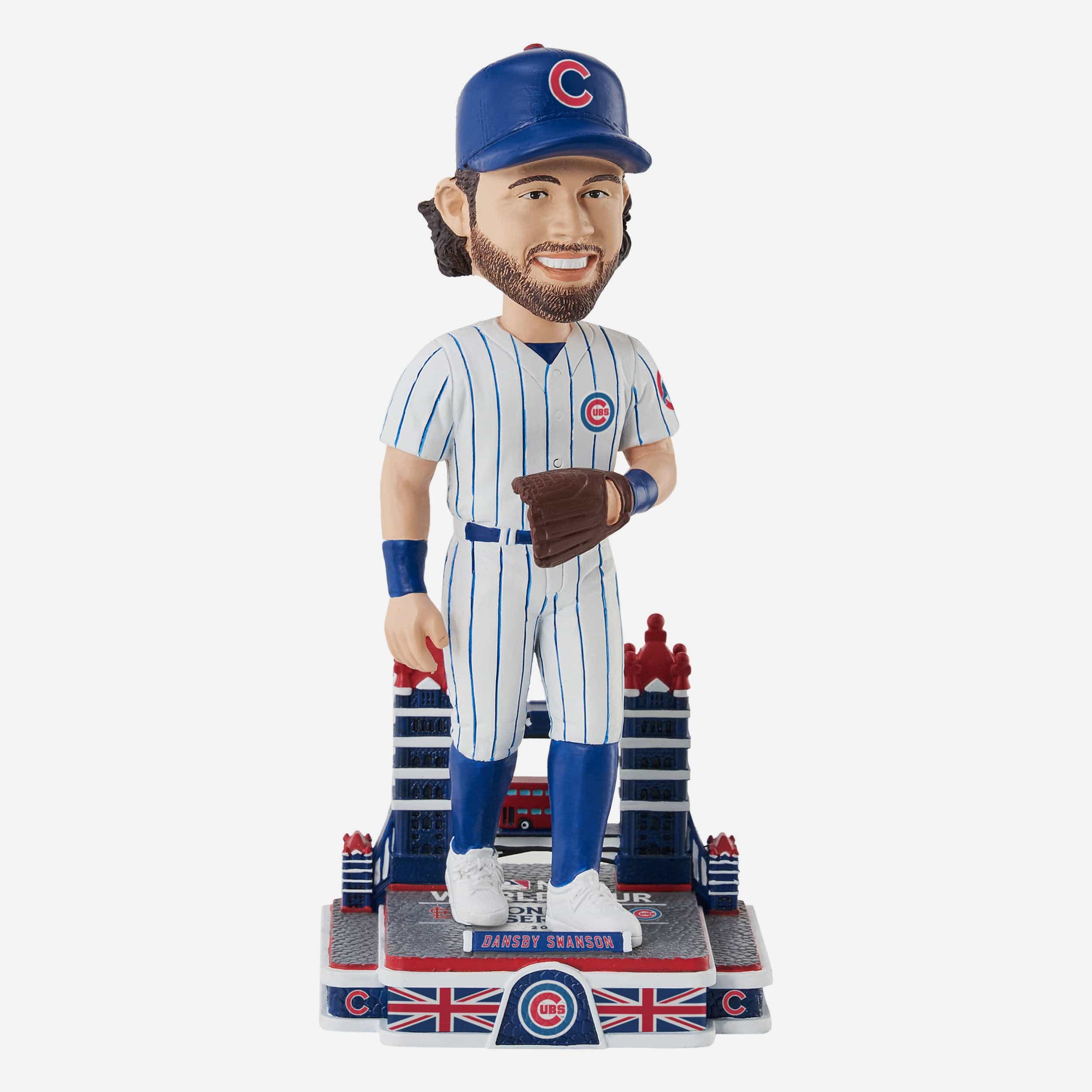 Dansby Swanson Chicago Cubs 2023 MLB London Series Bobblehead Officially Licensed by MLB