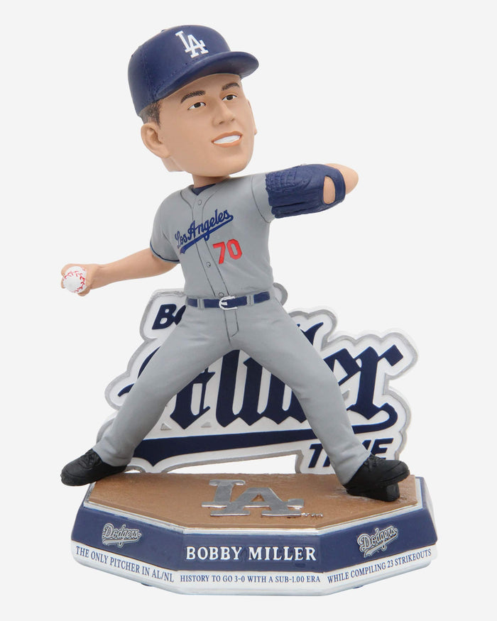 Bobby Miller Los Angeles Dodgers Miller Time Bobblehead FOCO - FOCO.com