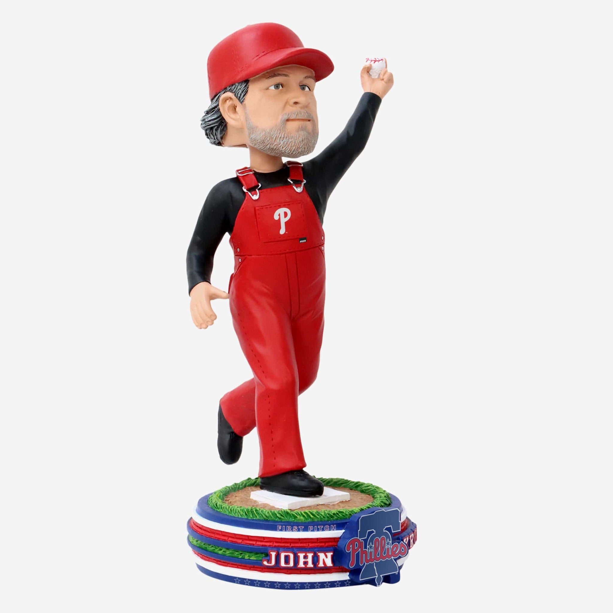 John Kruk Philadelphia Phillies Bib Overalls First Pitch Bobblehead FOCO