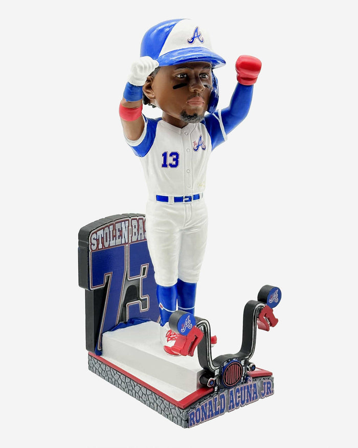 Ronald Acuna Jr Atlanta Braves Franchise Single-Season Stolen Base Record Bobblehead FOCO - FOCO.com