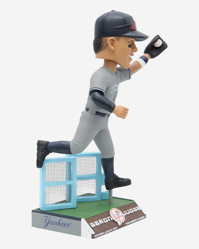 Aaron Judge New York Yankees Wall Busting Catch Bobblehead FOCO - FOCO.com