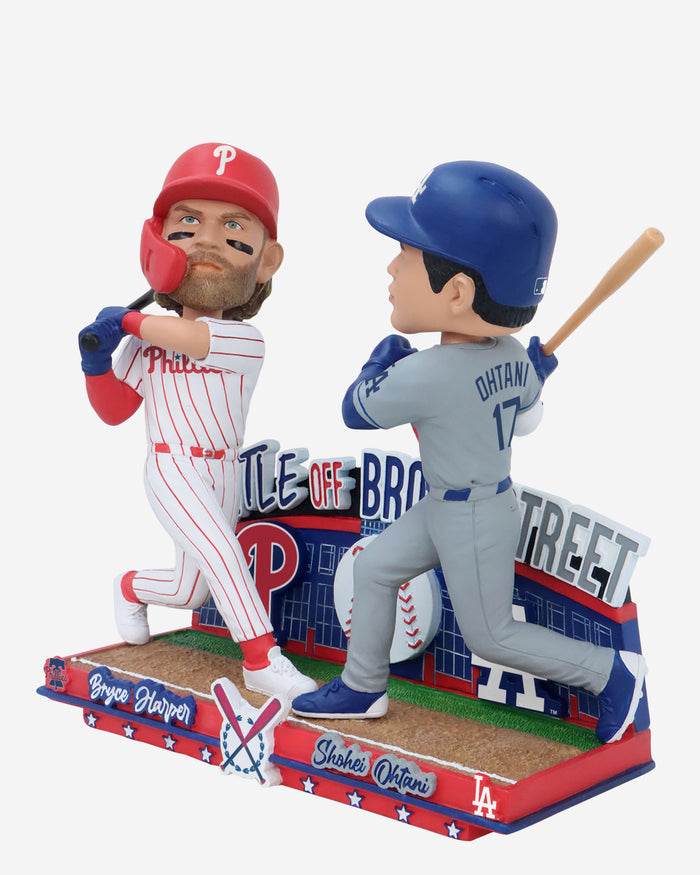 Bryce Harper & Shohei Ohtani Philadelphia Phillies & Los Angeles Dodgers Battle off Broad Street Bobblehead FOCO - FOCO.com