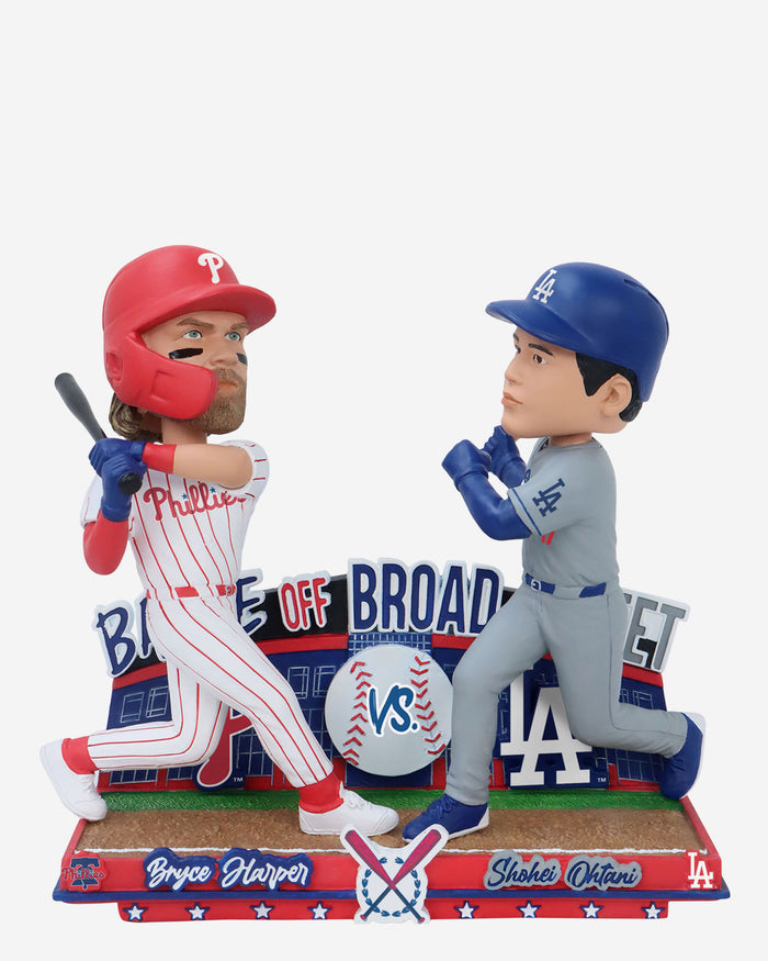 Bryce Harper & Shohei Ohtani Philadelphia Phillies & Los Angeles Dodgers Battle off Broad Street Bobblehead FOCO - FOCO.com