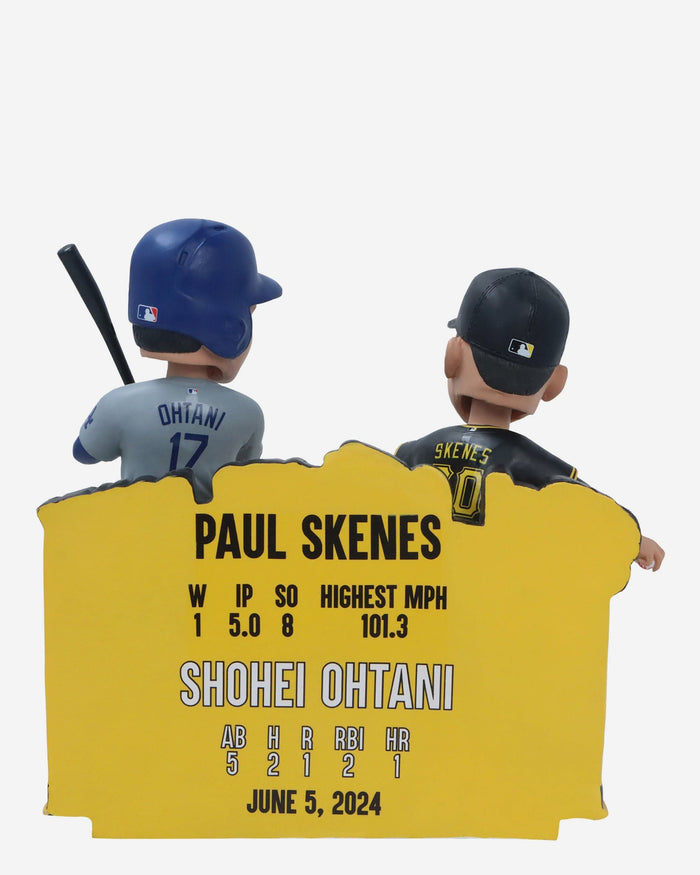 Paul Skenes & Shohei Ohtani Pittsburgh Pirates & Los Angeles Dodgers Steel City Sho Down Bobblehead FOCO - FOCO.com