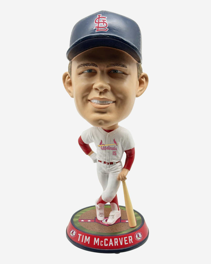 Tim McCarver St Louis Cardinals Field Stripe Bighead Bobblehead FOCO