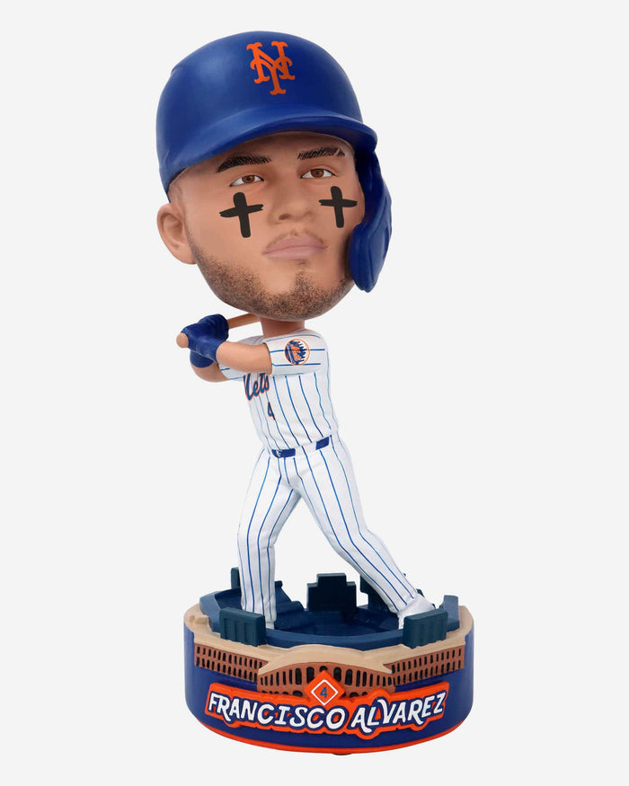 Francisco Alvarez New York Mets Stadium Base Bighead Bobblehead FOCO - FOCO.com