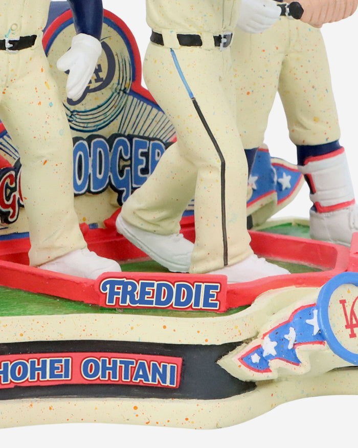 Shohei Ohtani & Freddie Freeman & Mookie Betts Los Angeles Dodgers 2024 City Connect Triple Bobblehead FOCO - FOCO.com