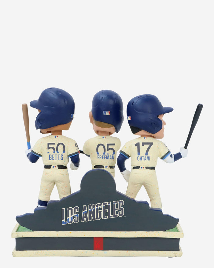 Shohei Ohtani & Freddie Freeman & Mookie Betts Los Angeles Dodgers 2024 City Connect Triple Bobblehead FOCO - FOCO.com