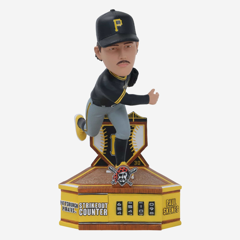 Paul Skenes Pittsburgh Pirates Career Strikeout Counter Bobblehead FOCO - FOCO.com