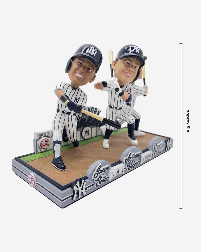 Juan Soto & Anthony Volpe & Oswaldo Cabrera New York Yankees Mini Bobblehead Scene FOCO - FOCO.com