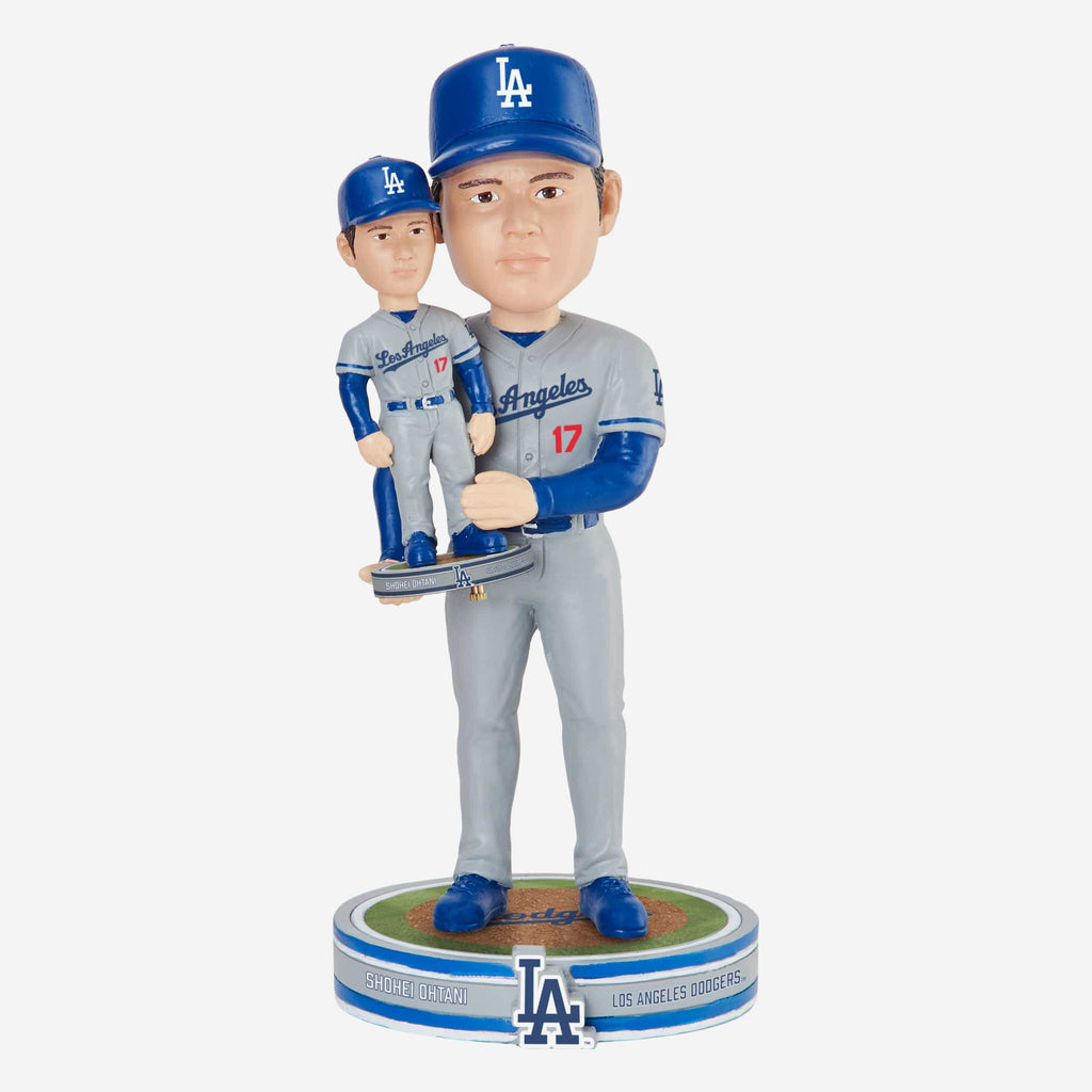 Shohei Ohtani Los Angeles Dodgers Away Uniform Bobble Dubblz Bobblehead FOCO - FOCO.com