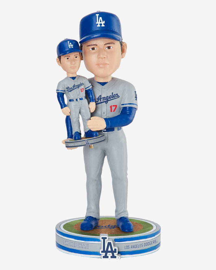 Shohei Ohtani Los Angeles Dodgers Away Uniform Bobble Dubblz Bobblehead FOCO - FOCO.com