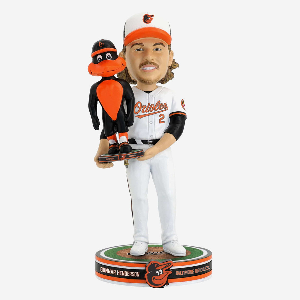 Gunnar Henderson & The Oriole Bird Baltimore Orioles Bobble Dubblz Friendz Bobblehead FOCO - FOCO.com