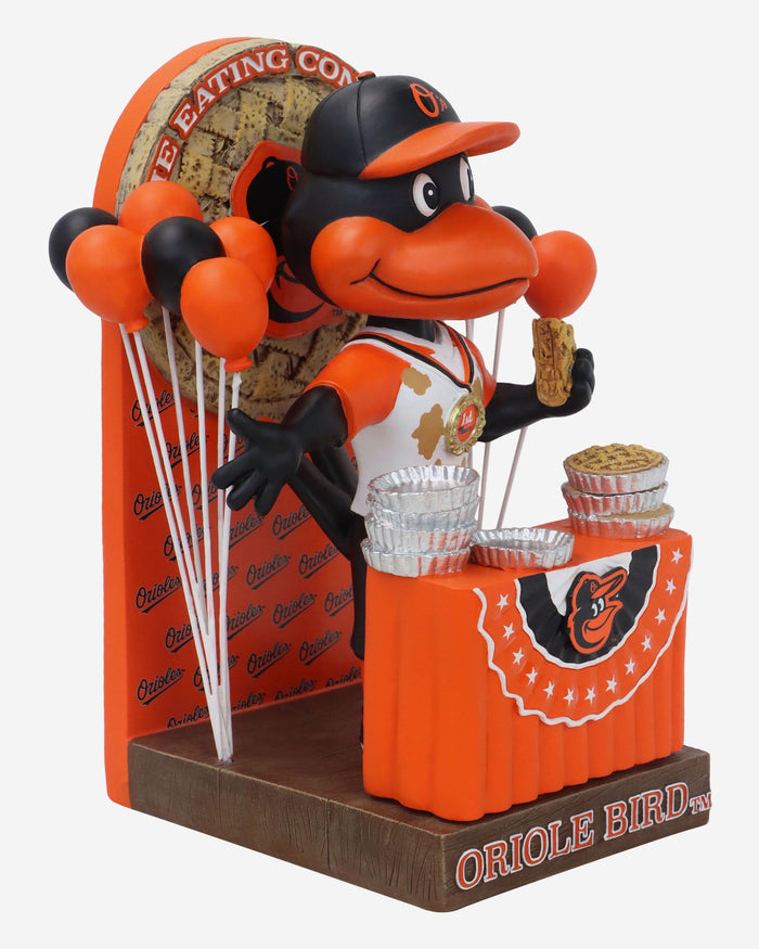 The Oriole Bird Baltimore Orioles Pie Eating Contest Mascot Bobblehead FOCO - FOCO.com