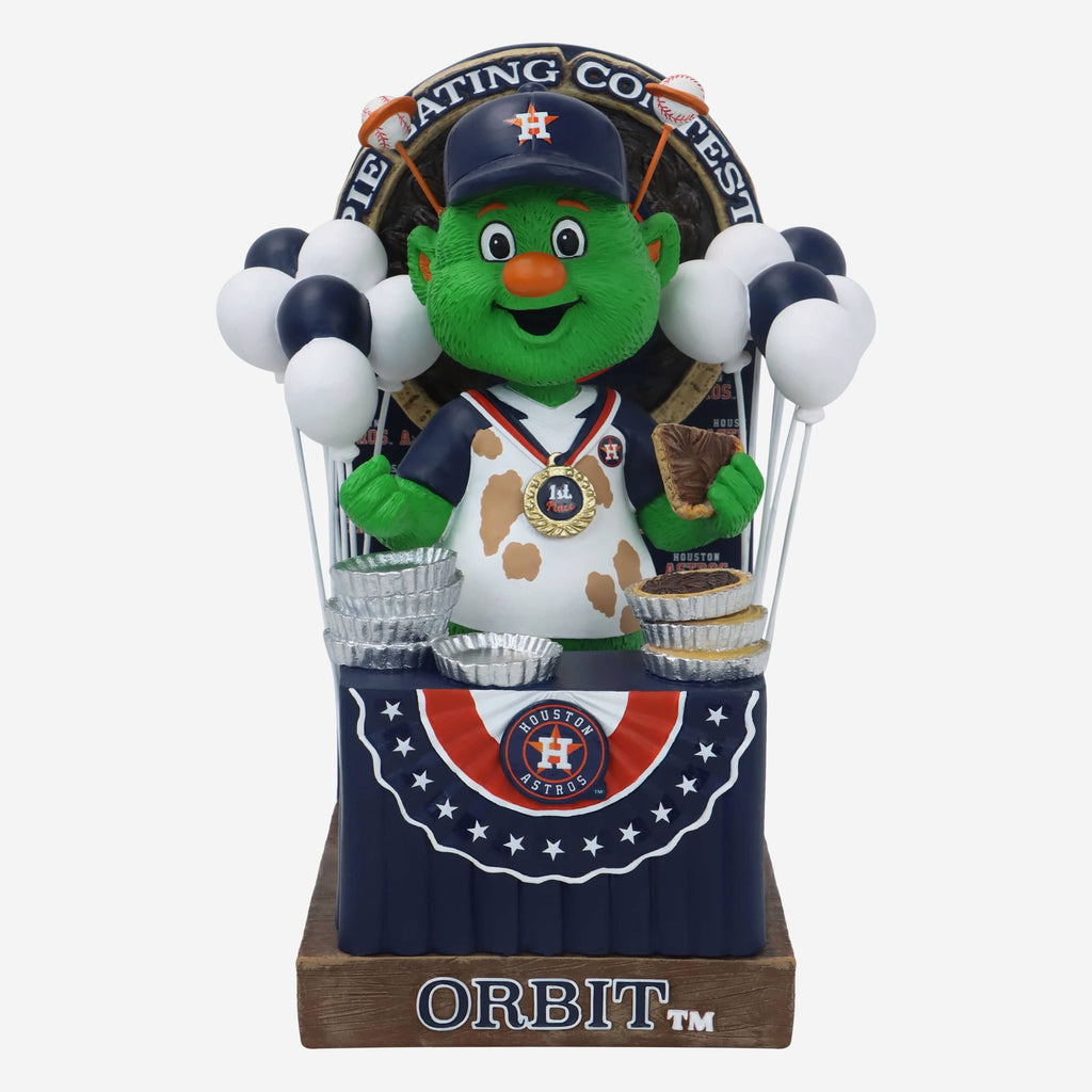 Orbit Houston Astros Pie Eating Contest Mascot Bobblehead FOCO - FOCO.com