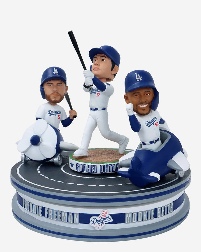 Los Angeles Dodgers Jet Setter Spinner Mini Bobblehead Scene FOCO - FOCO.com