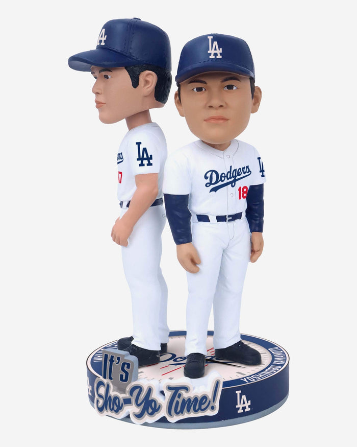 Shohei Ohtani & Yoshinobu Yamamoto Los Angeles Dodgers It's Sho-Yo Time Dual Bobblehead FOCO - FOCO.com