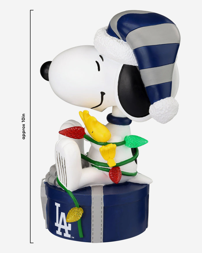 Los Angeles Dodgers Snoopy & Woodstock Peanuts Christmas Light Up Bobblehead FOCO - FOCO.com