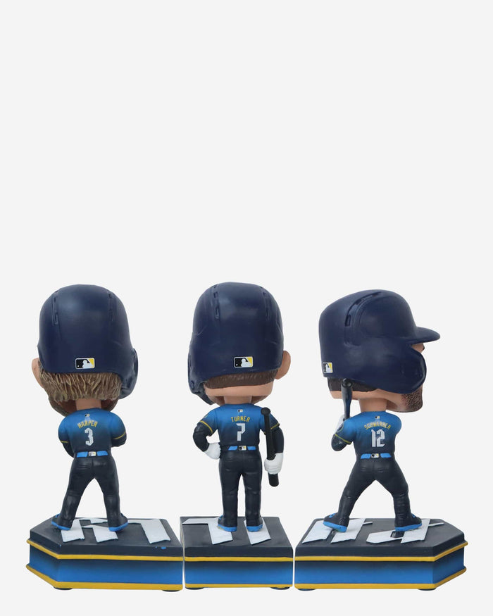 Philadelphia Phillies 2024 City Connect Connecting Base 3 Pack Mini Bighead Bobblehead Set FOCO - FOCO.com