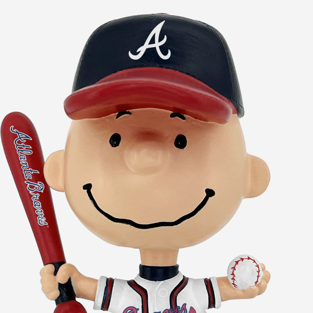 Atlanta Braves Charlie Brown Peanuts Mini Bighead Bobblehead FOCO