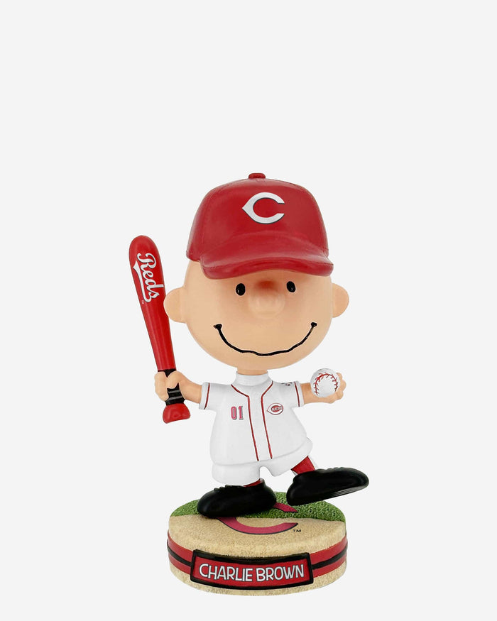 Cincinnati Reds Charlie Brown Peanuts Mini Bighead Bobblehead FOCO