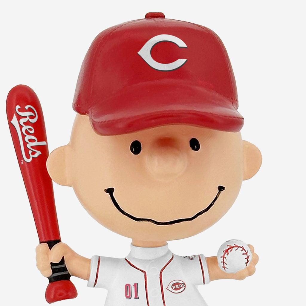 Cincinnati Reds Charlie Brown Peanuts Mini Bighead Bobblehead FOCO