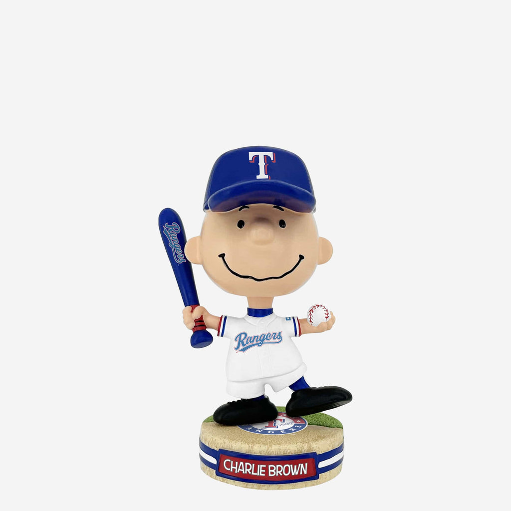 Texas Rangers Charlie Brown Peanuts Mini Bighead Bobblehead FOCO