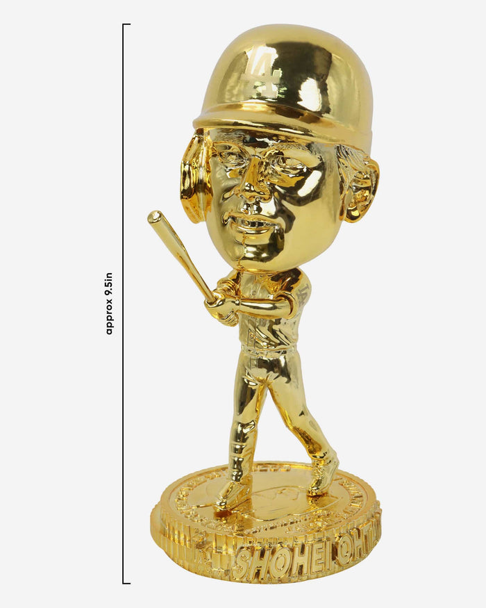 Shohei Ohtani Los Angeles Dodgers 50 Home Runs & 50 Stolen Bases Golden Bighead Bobblehead FOCO - FOCO.com