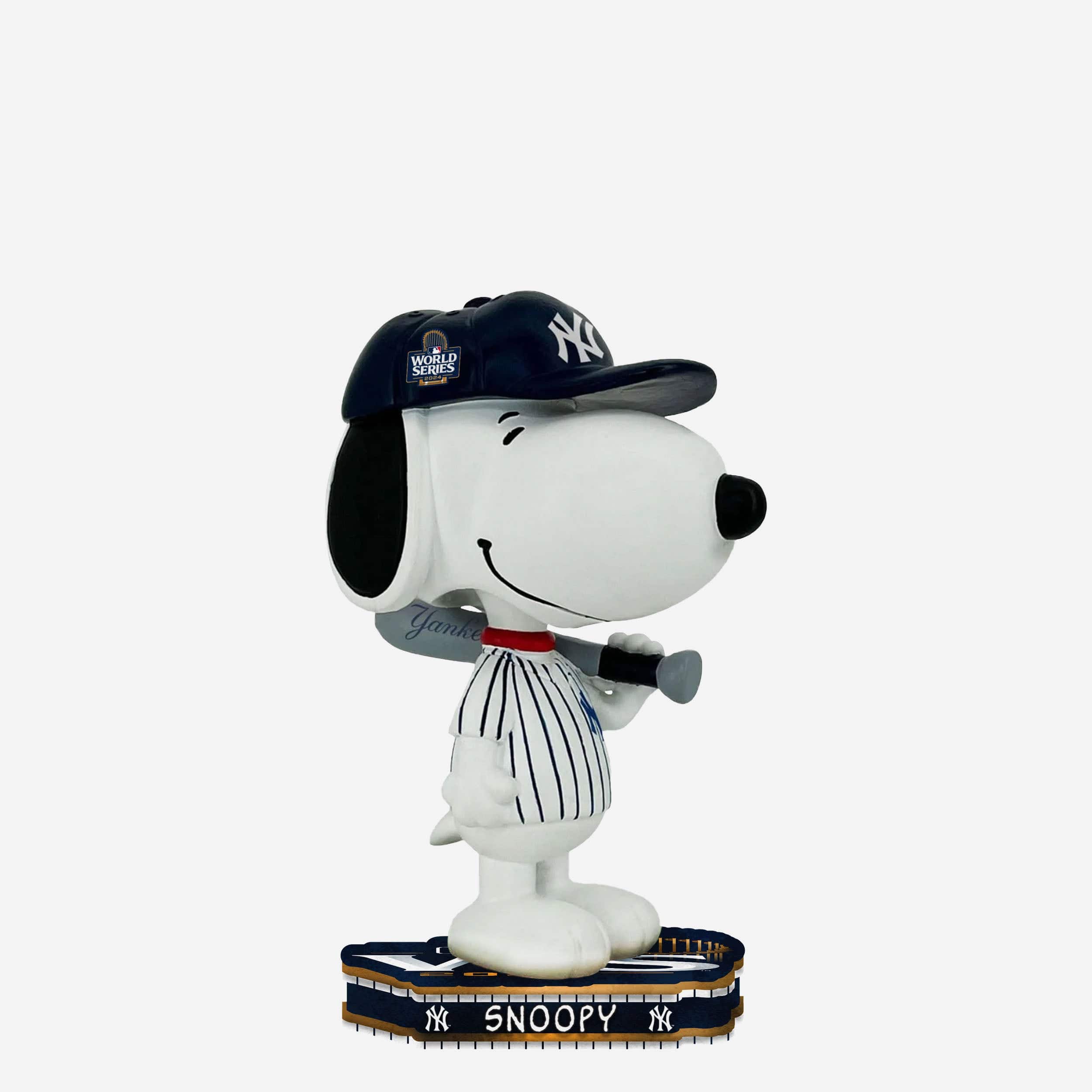 New York Yankees Snoopy Peanuts 2024 World Series Mini Bighead Bobblehead