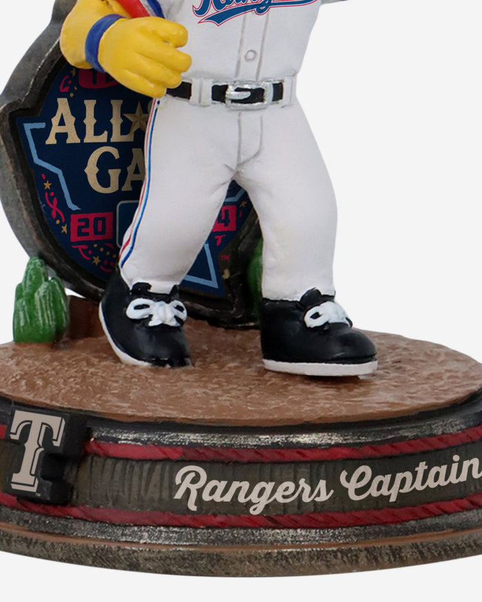 Rangers Captain Texas Rangers 2024 All-Star Bobbles on Parade Mascot Mini Bighead Bobblehead FOCO - FOCO.com