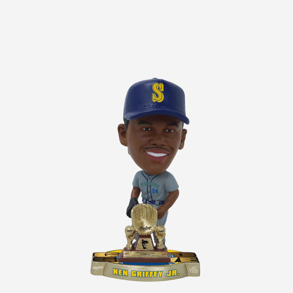 Ken Griffey Jr Seattle Mariners 1990 Gold Glove Mini Bighead Bobblehead FOCO - FOCO.com