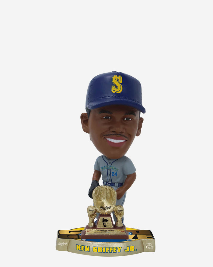 Ken Griffey Jr Seattle Mariners 1990 Gold Glove Mini Bighead Bobblehead FOCO - FOCO.com