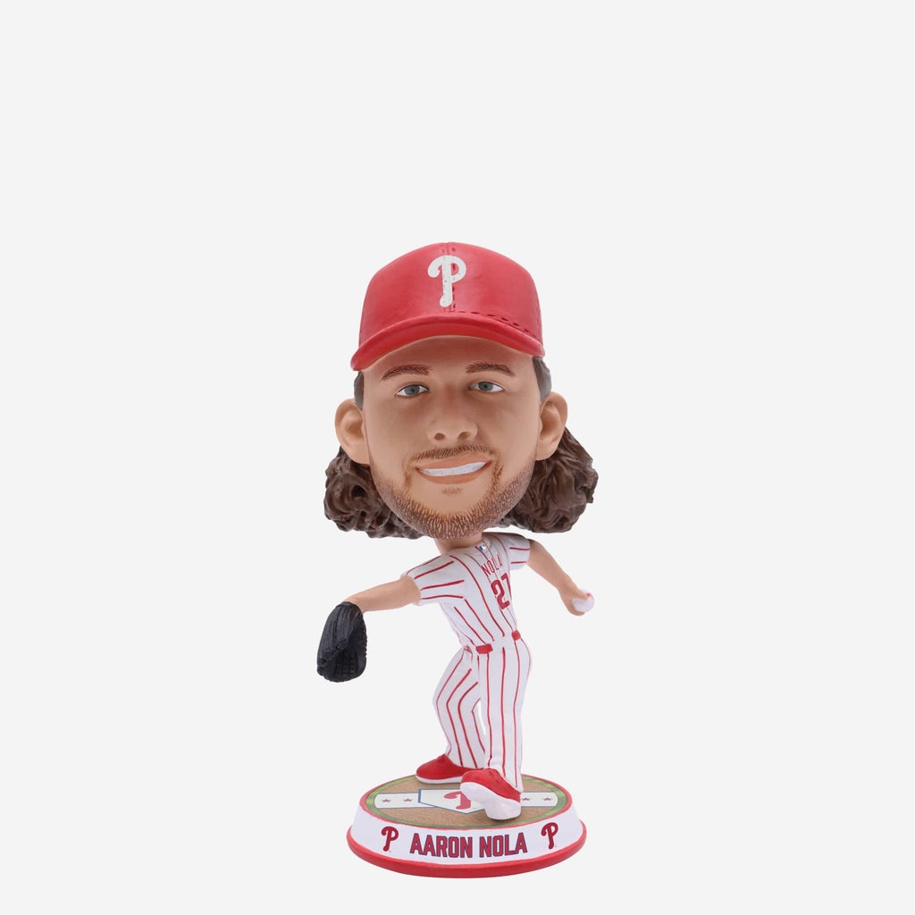 Aaron Nola Philadelphia Phillies Field Stripe Mini Bighead Bobblehead FOCO