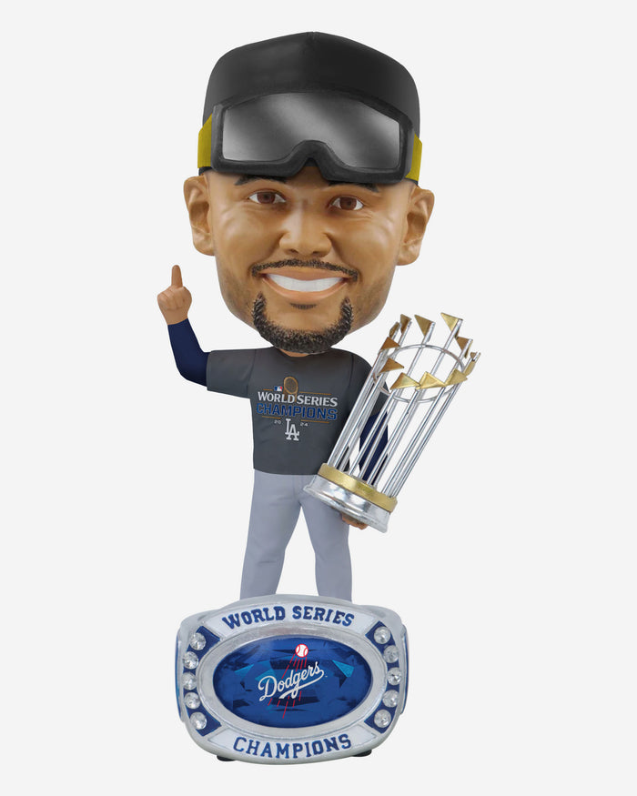 Mookie Betts Los Angeles Dodgers 2024 World Series Champions Locker Room Outfit Ring Base Bighead Bobblehead FOCO - FOCO.com