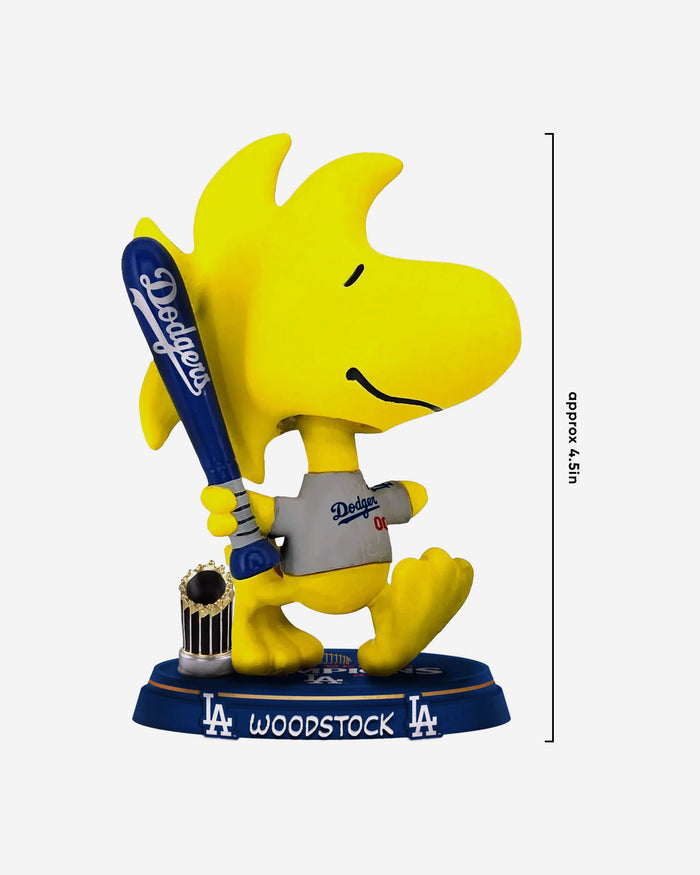 Los Angeles Dodgers Woodstock Peanuts 2024 World Series Champions Mini Bighead Bobblehead FOCO - FOCO.com