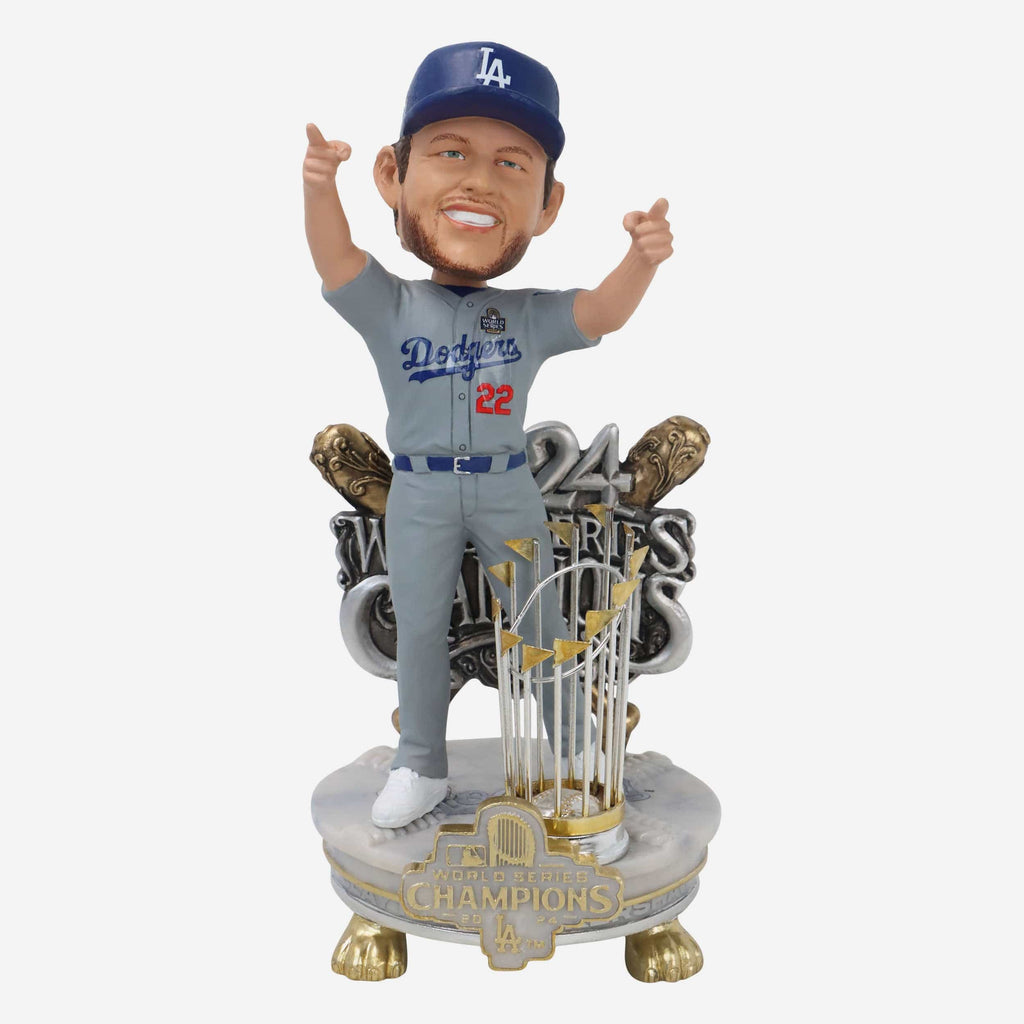 Clayton Kershaw Los Angeles Dodgers 2024 World Series Champions Alternate Jersey Celebration Bobblehead FOCO - FOCO.com