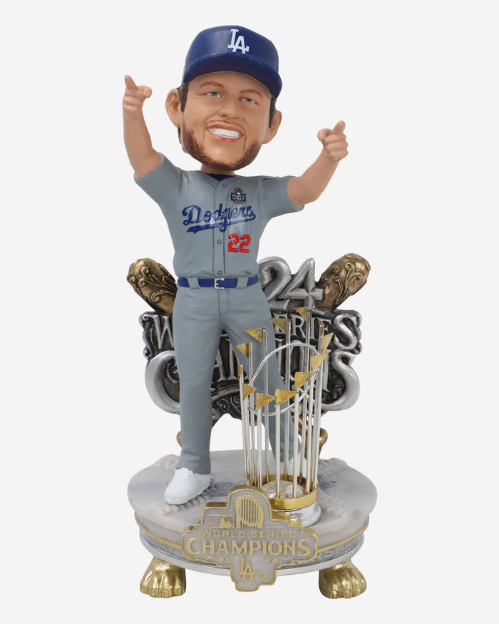 Clayton Kershaw Los Angeles Dodgers 2024 World Series Champions Alternate Jersey Celebration Bobblehead FOCO - FOCO.com