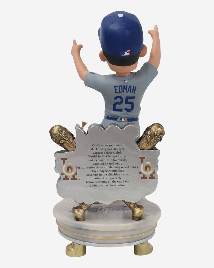 Tommy Edman Los Angeles Dodgers 2024 World Series Champions Alternate Jersey Celebration Bobblehead FOCO - FOCO.com