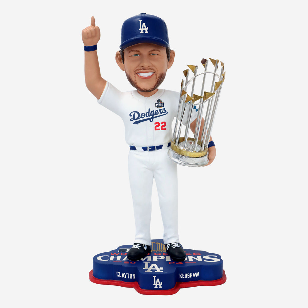 Clayton Kershaw Los Angeles Dodgers 2024 World Series Champions Bobblehead FOCO - FOCO.com