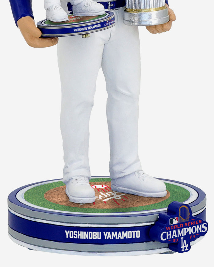 Yoshinobu Yamamoto Los Angeles Dodgers 2024 World Series Champions Bobble Dubblz Bobblehead FOCO - FOCO.com