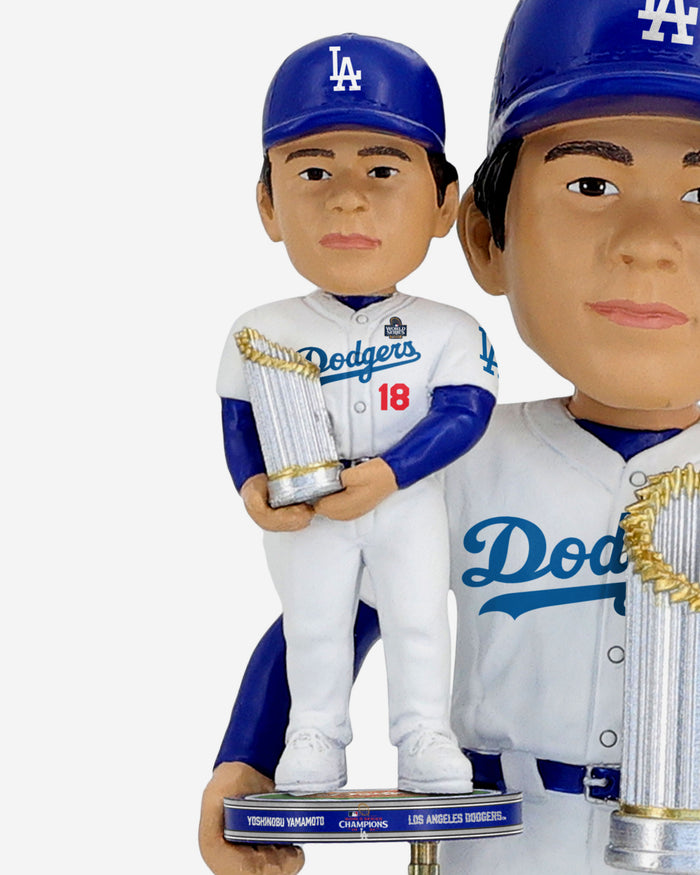 Yoshinobu Yamamoto Los Angeles Dodgers 2024 World Series Champions Bobble Dubblz Bobblehead FOCO - FOCO.com