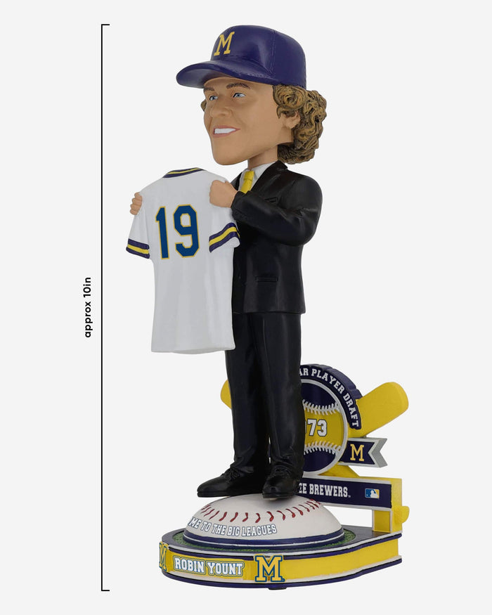 Robin Yount Milwaukee Brewers 1973 Draft Pick Bobblehead FOCO - FOCO.com