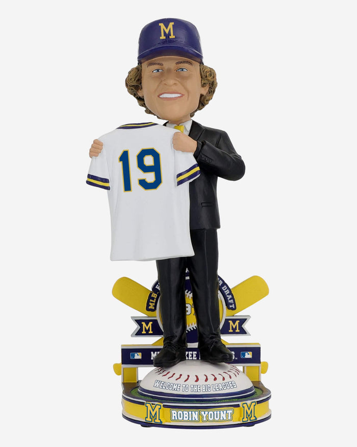 Robin Yount Milwaukee Brewers 1973 Draft Pick Bobblehead FOCO - FOCO.com