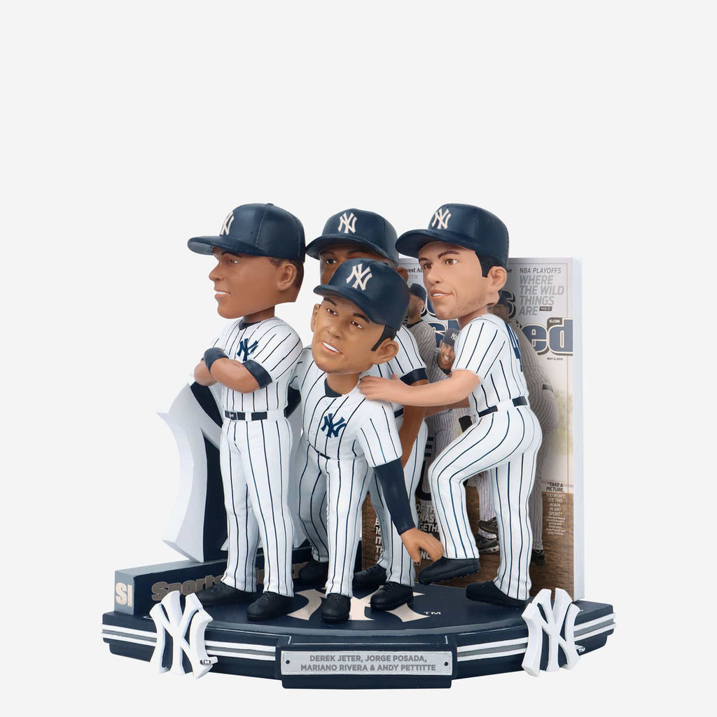 Derek Jeter & Jorge Posada & Mariano Rivera & Andy Pettitte New York Yankees The Core Four Sports Illustrated Cover Bobblehead FOCO - FOCO.com