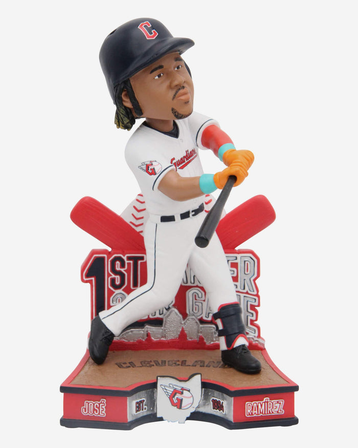 Jose Ramirez Cleveland Guardians First Career Three Home Run Game Bobblehead FOCO - FOCO.com