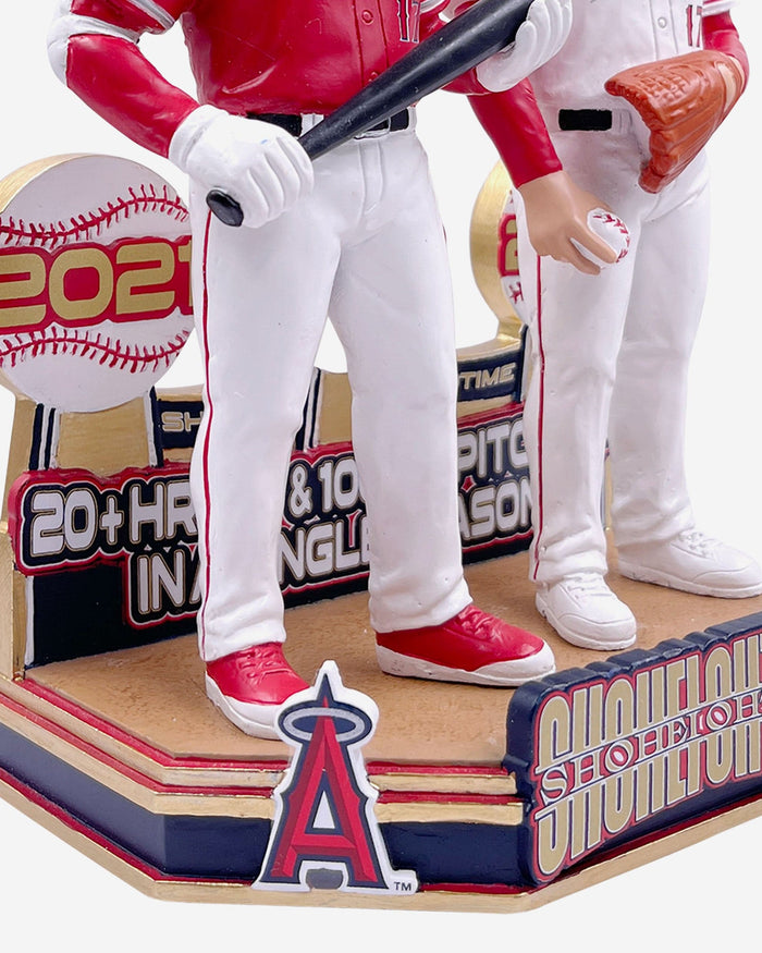 Shohei Ohtani Los Angeles Angels 20 Home Run 100 Strikeout Dual Bobble FOCO