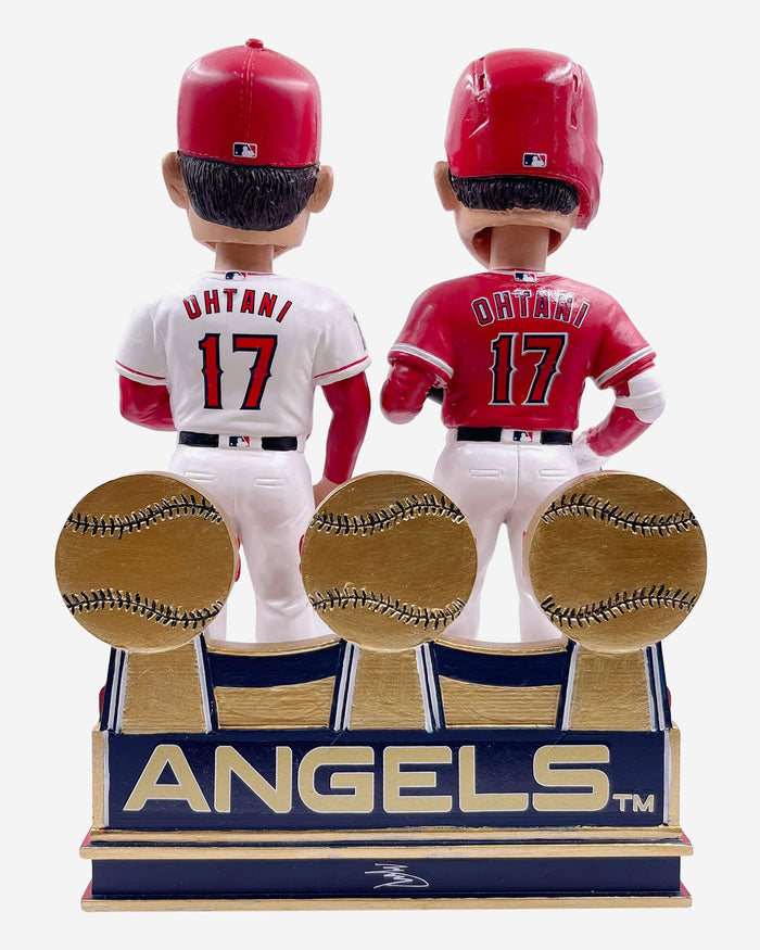 Shohei Ohtani Los Angeles Angels 20 Home Run 100 Strikeout Dual Bobblehead FOCO - FOCO.com